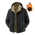 Men's thermo field jacket with fleece lining, hood and front pockets Fashion Glam
