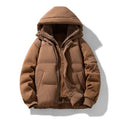 Men's padded hooded jacket with teddy lining and contrasting softshell sleeves Fashion Glam