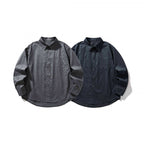 Unisex Oversize-Denim-Shirt Jacket with boxy silhouette, chest pocket and rounded hem Fashion Glam