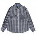 Men's loose-fitting checkered shirt with double breast pockets Fashion Glam