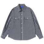 Men's loose-fitting checkered shirt with double breast pockets Fashion Glam