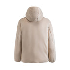 Unisex Padded Hooded Jacket in Boxy Cut with High Shawl Collar and Kangaroo Pockets Fashion Glam