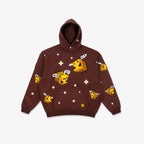 Unisex hoodie with knitted pixel bee design and attached kangaroo pocket Fashion Glam