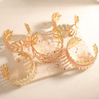 Women Open Bangle in Elegant Leaf Design Fashion Glam