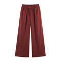 Women's Wide Palazzo Pants with High Elastic Waistband and Flowing Viscose Look Fashion Glam