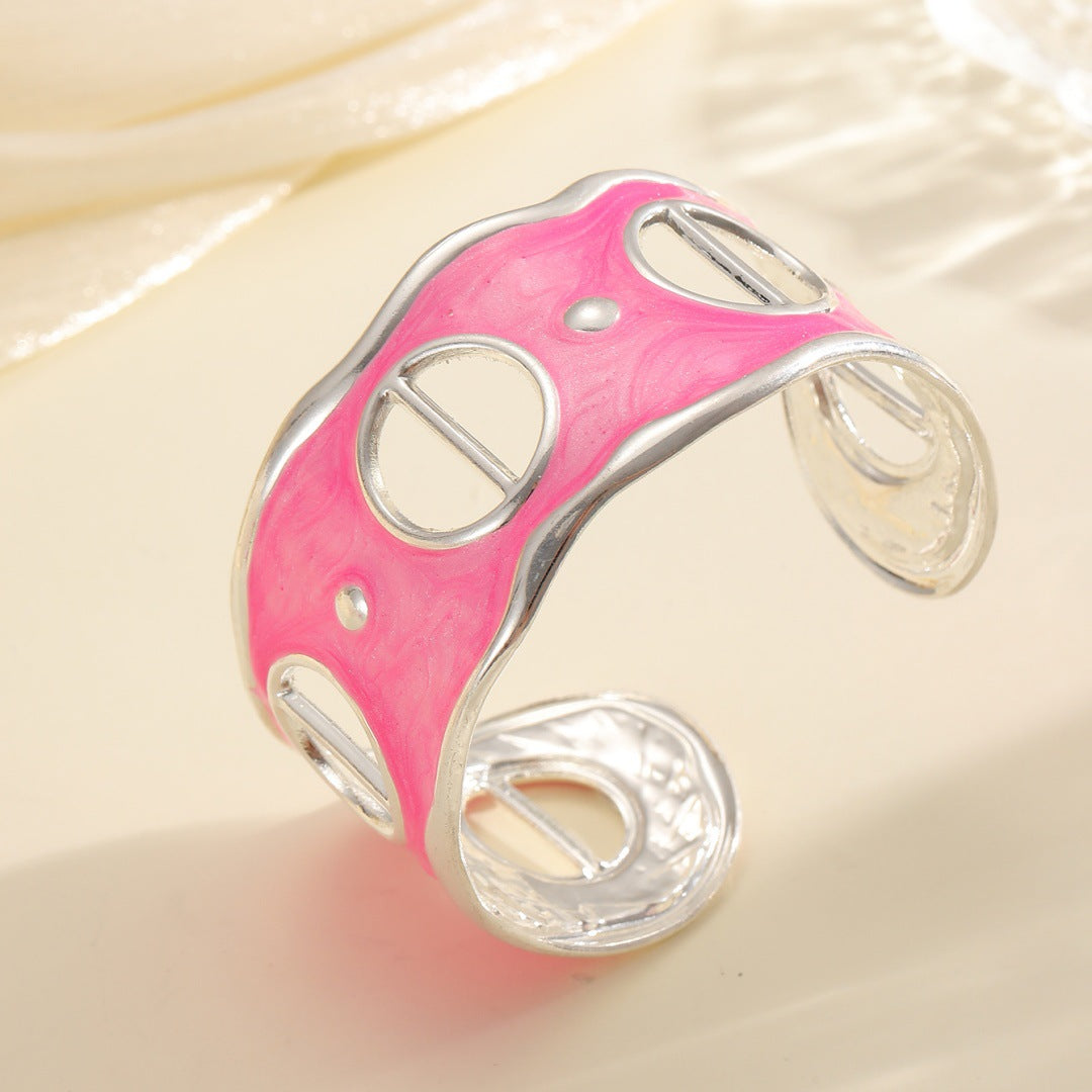 Women Open Bangle with Modern, Transparent Design Fashion Glam