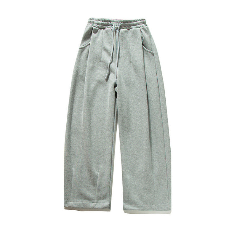 Unisex Wide Jogging Pants with Pleats, Elastic Drawstring and Side Pockets Fashion Glam