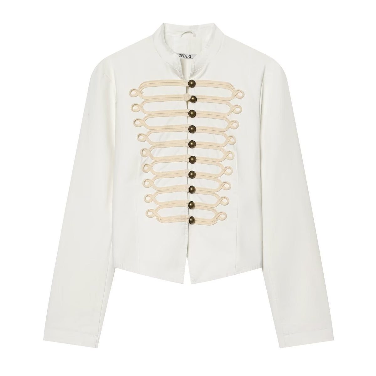 Ladies short blazer in hussar style with cord loops and brass buttons Fashion Glam