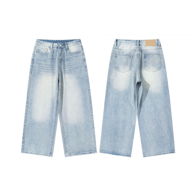 Women High Waist Wide Cut Straight Jeans made from Vintage Denim Fashion Glam