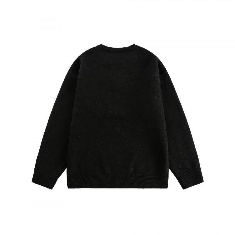 Unisex Boxy fine knit pullover with half Henley opening, round neck and ribbed finishes Fashion Glam