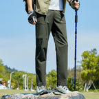 Men's Technical Trekking Pants with Stretch Water-Repellent Surface and Cargo Pockets Fashion Glam