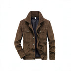 Men's cord jacket made of fine corduroy with shirt collar, chest pockets, and quilted inner lining Fashion Glam