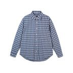 Men's Casual Check Shirt in Overshirt Style with Button-Down Collar and Rounded Hem Fashion Glam