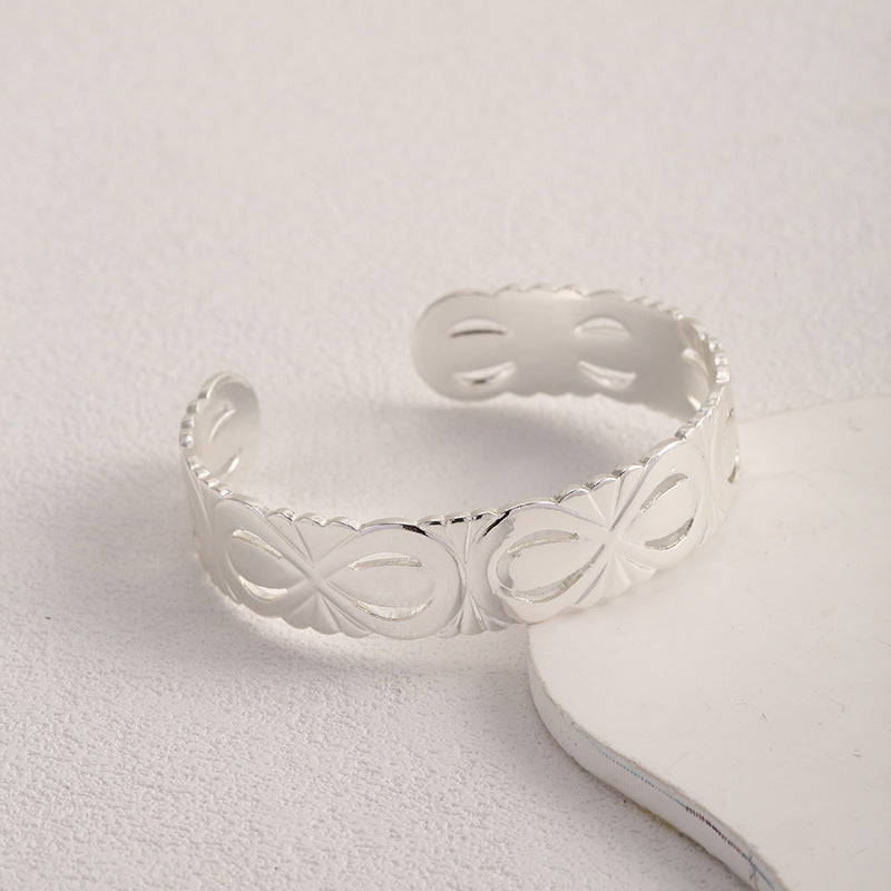 Ladies Open Bangle with Elegant Structure Design Fashion Glam