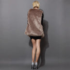 Women's Sleeveless Shaggy Faux Fur Vest with Long Pile and Open Front Fashion Glam