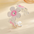 Women's bracelet made of high-quality metal with floral design Fashion Glam