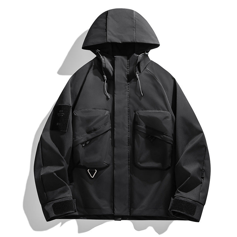 Men's Technical Utility Hoodie with Multifunctional Pockets Fashion Glam