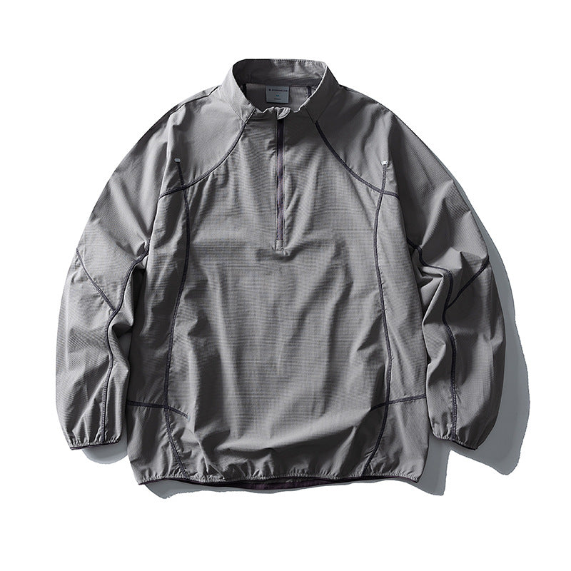 Unisex Lightweight Tech Half-Zip Pullover with Raglan Sleeves Fashion Glam