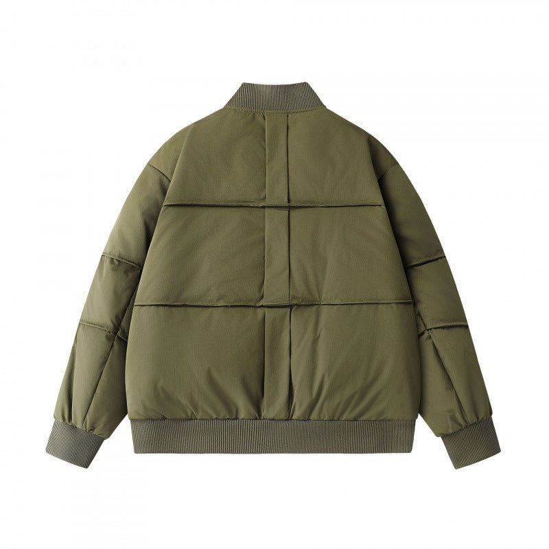 Unisex Boxy-padded Bomber jacket in oversized cut with ribbed hem and stand-up collar Fashion Glam