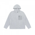 Unisex Hooded Fleece Jacket with Full Zip, Textured Knit and Chest Zip Pocket Fashion Glam