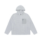 Unisex Hooded Fleece Jacket with Full Zip, Textured Knit and Chest Zip Pocket Fashion Glam