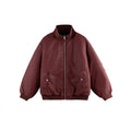 Unisex Boxy Transition Bomber Jacket with Stand Collar and Flap Pockets Fashion Glam