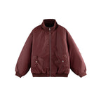 Unisex Boxy Transition Bomber Jacket with Stand Collar and Flap Pockets Fashion Glam