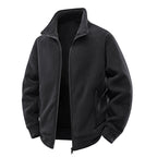 Men's fleece thermal jacket with double-layer teddy inner lining and high stand-up collar Fashion Glam