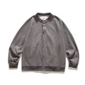 Men's waffle texture bomber-style cardigan with raglan sleeves and button placket Fashion Glam