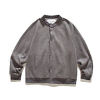 Men's waffle texture bomber-style cardigan with raglan sleeves and button placket Fashion Glam