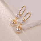 Ladies earrings with elegant pearl design Fashion Glam