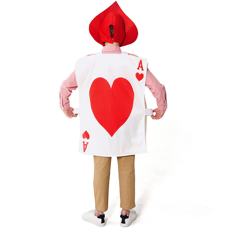 Men's costume as playing card with heart motif Fashion Glam