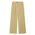 Women wide high-waisted pleated trousers with wide leg Fashion Glam