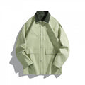 Unisex Boxy Canvas Field Jacket with Contrast Cord Collar and Utility Pockets Fashion Glam