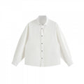 Unisex Boxy Overshirt with Stand Collar, Tie Loop and Snap Button Placket Fashion Glam