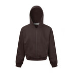 Unisex Short cut hooded zip jacket made of heavy French terry with elastic hem and raglan sleeves Fashion Glam