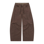 Unisex Wide Balloon Pants with Elastic Waistband, Drawstring, and Distinctive Seam Panels Fashion Glam