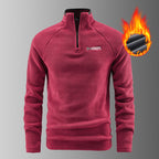 Men's warming microfleece troyer with half zipper, ergonomic raglan sleeves and cozy inner structure Fashion Glam