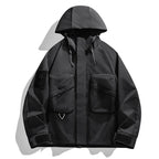 Men's Technical Utility Hoodie with Multifunctional Pockets Fashion Glam