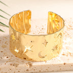 Ladies Open Bangle with Artistic Coral Pattern Fashion Glam