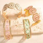 Women's cuff with elegant spiral design Fashion Glam