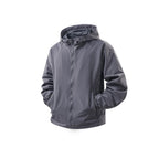 Men's Lightweight Breathable Hooded Windbreaker with Mesh Lining and Zipper Pockets Fashion Glam