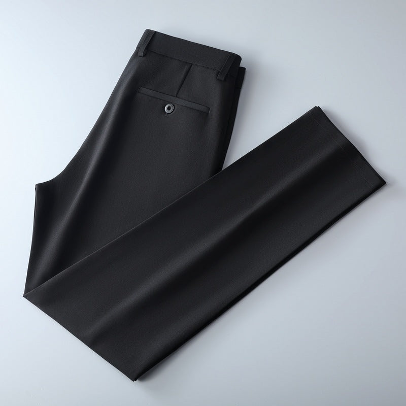 Men's slim-fit suit trousers made of stretch twill with straight leg Fashion Glam