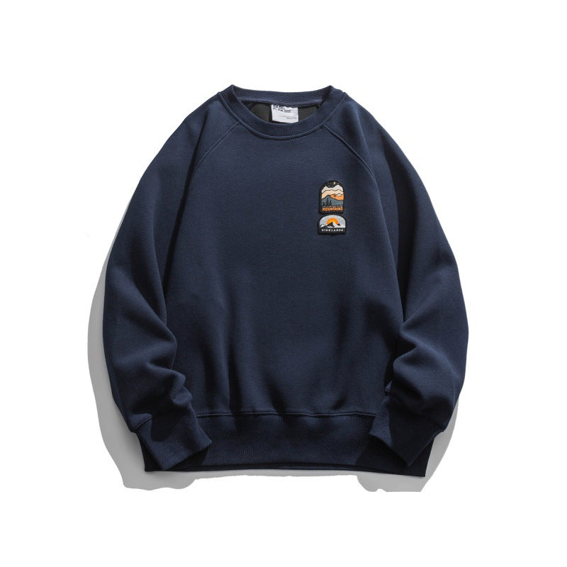 Unisex Oversize Sweatshirt with raglan sleeves and mountain patch Fashion Glam