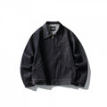 Men's Boxy Denim Jacket in Worker Style with Full Zip and Chest Pocket Fashion Glam