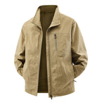 Men's Lightweight Field Utility Jacket with Mesh Lining, Stand-Up Collar and Zipper Pockets Fashion Glam