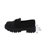 Women's Chunky Loafer with Decorative Knot Bow and Leopard Tip Fashion Glam