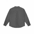 Men's overshirt jacket with stand-up collar, houndstooth pattern and rounded hem Fashion Glam