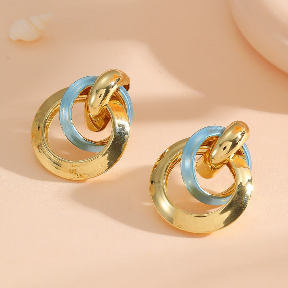 Women's earrings in elegant ring design Fashion Glam