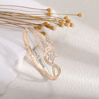 Women's bangle with elegant infinity pattern and sparkling zirconia Fashion Glam